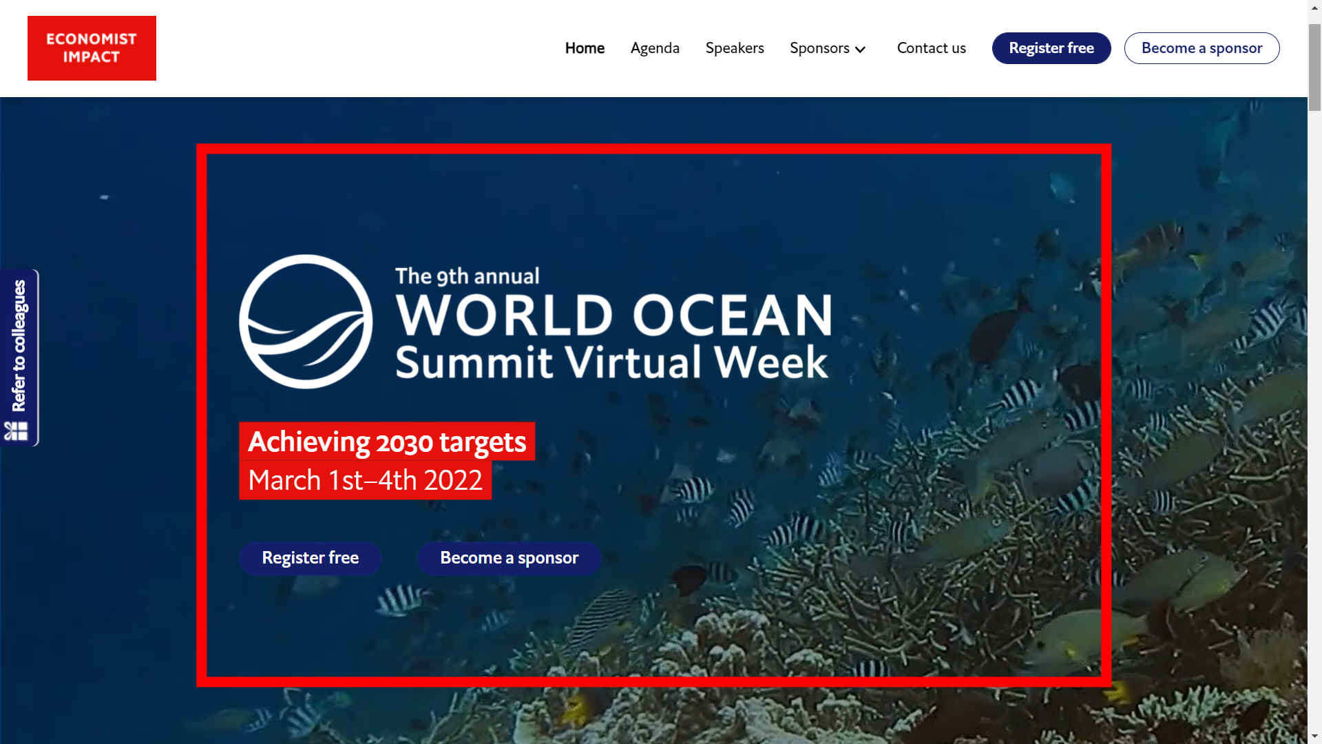 World Ocean Summit 9th annual virtual - Achieving 2030 targets