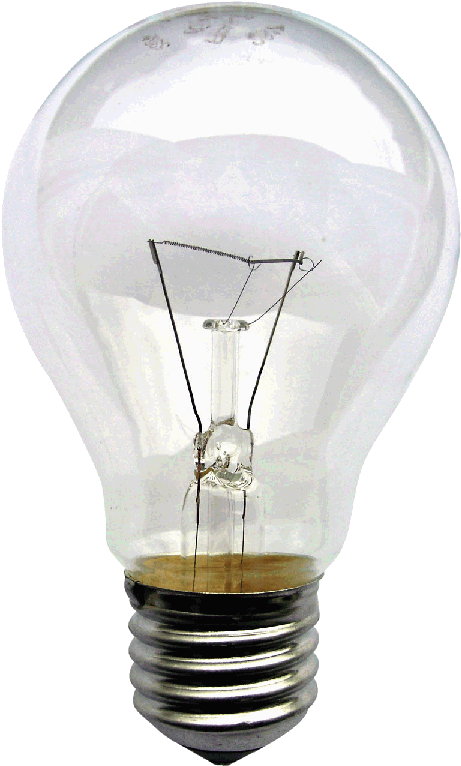 Examples of screw and bayonetfittings on modern light bulbs