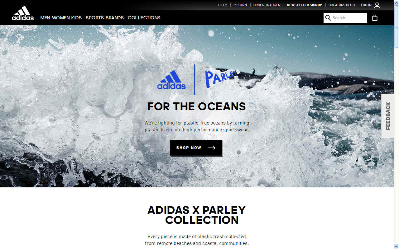 Adidas shoes shop recycled ocean plastic